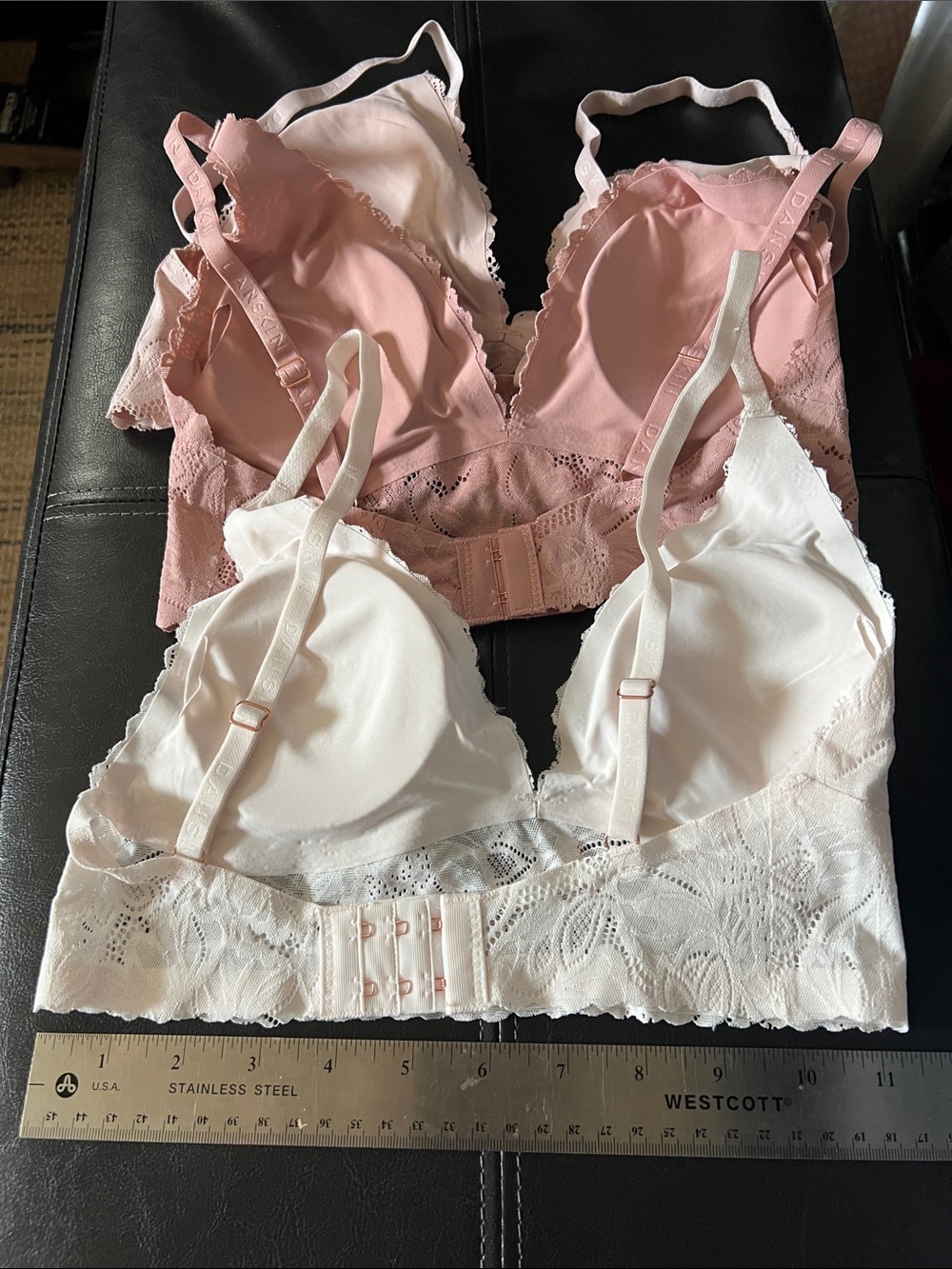 Danskin Lace Bralette Set - Pink, nude and ivory - Picture 5 of 6